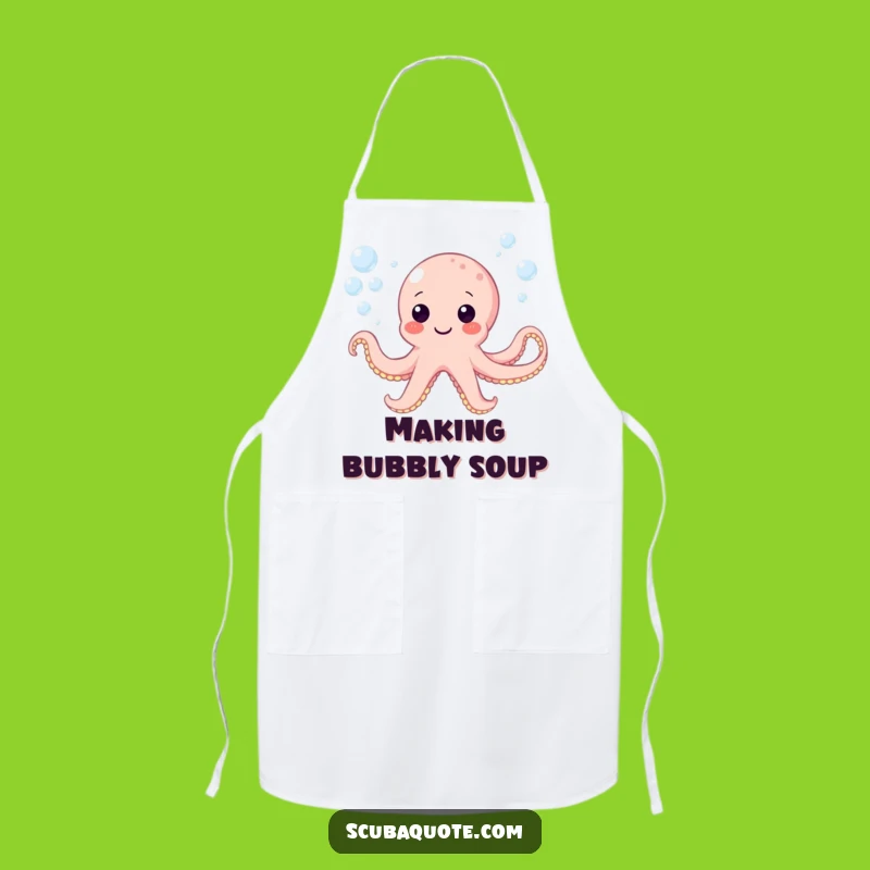 Funny Octopus Bubbles Apron - Kitchen Fun & Cooking Gift