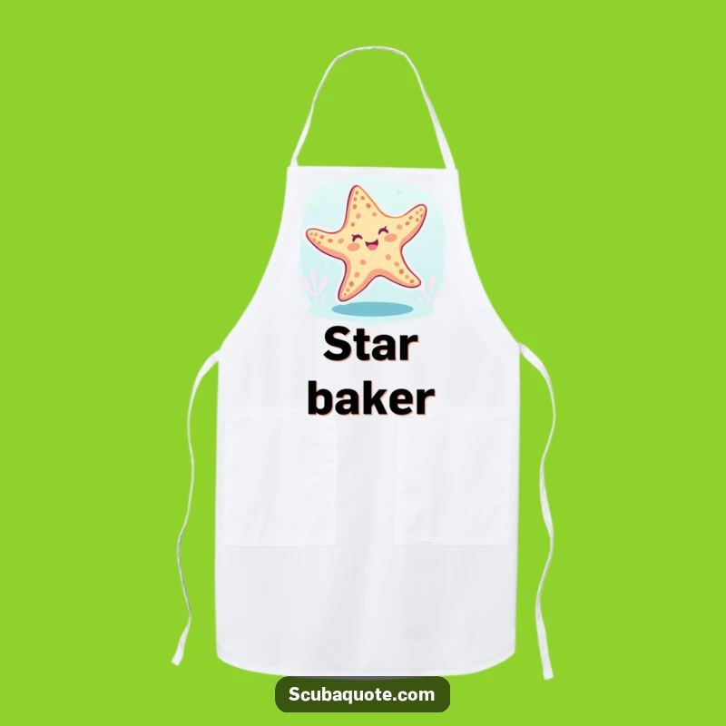 Funny Starfish Dance Apron: Cook with Groovy Underwater Flair