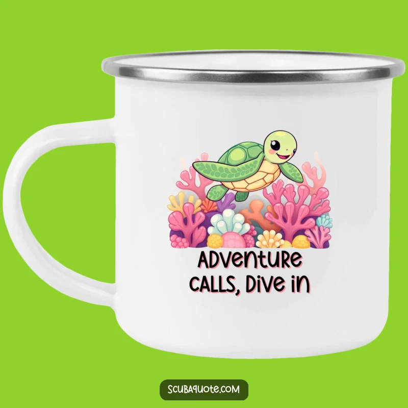 Funny Sea Turtle Camping Mug: Outdoor Coral Cup, Perfect Funny Gift