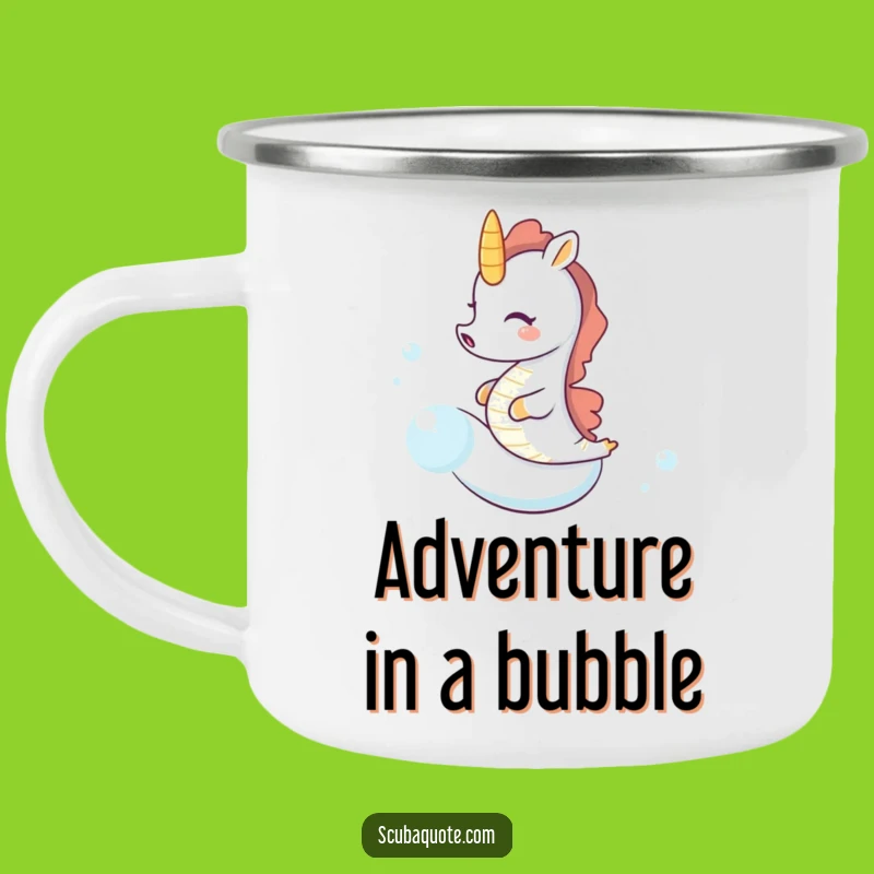 Funny Seahorse Campfire Mug: Durable & Hilarious Ocean Companion for Adventures