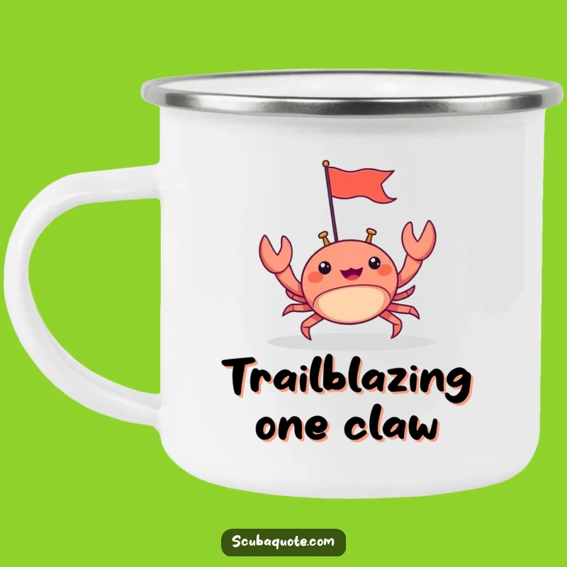 Funny Happy Crab Flag Camping Mug: Your Cheerful Companion for Outdoor Adventures