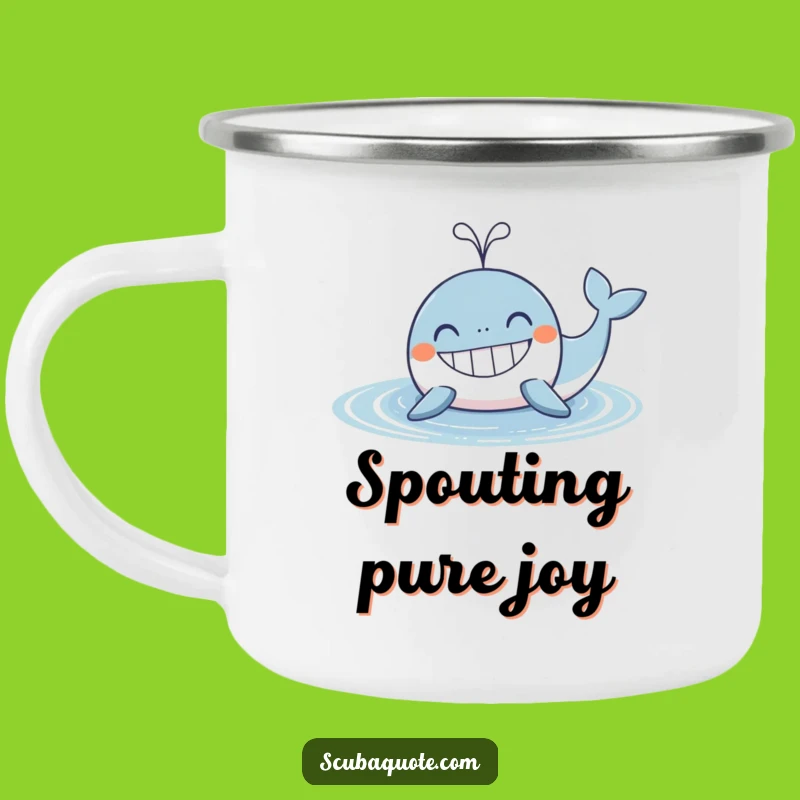Funny Whale Camping Mug: Outdoor Grins, Perfect Gift for Adventurers