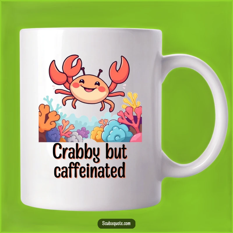 Funny Smiling Crab Mug: Reef Navigator's Coastal Humor Gift