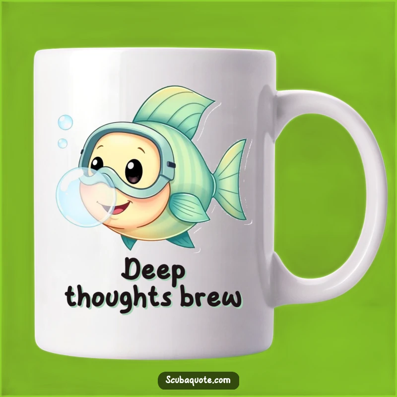 Happy Fish Diving Mug - Funny Underwater Friend, Perfect Hilarious Gift Idea