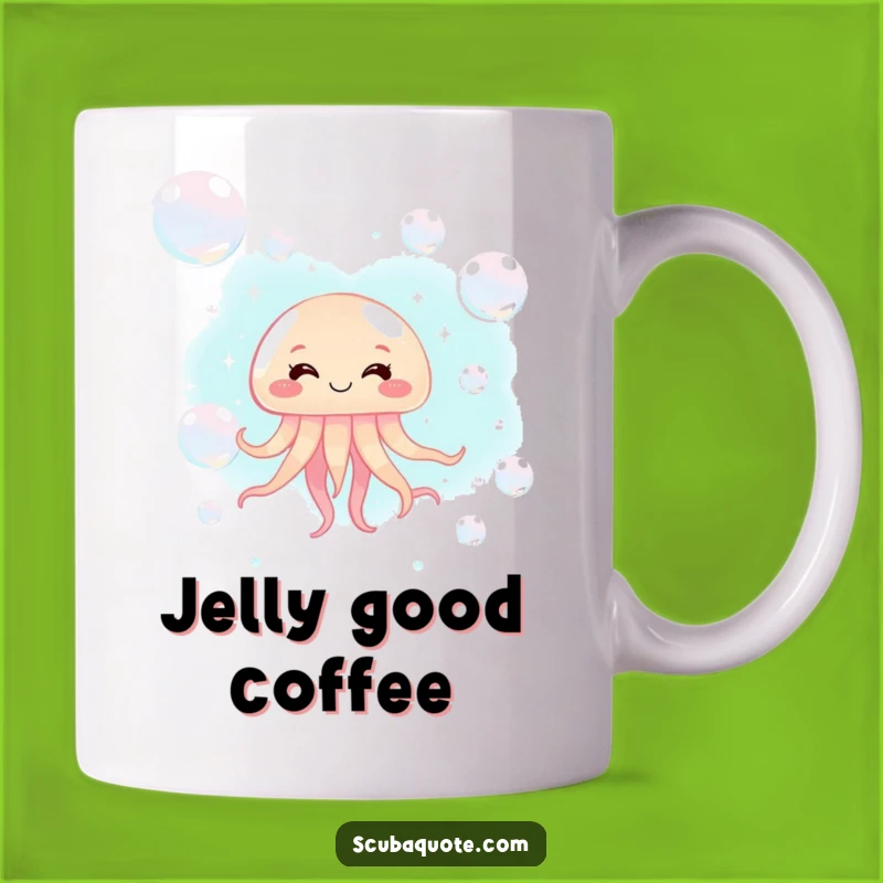 Funny Giggling Jellyfish Mug: Bubbles of Joy, Perfect Humorous Gift