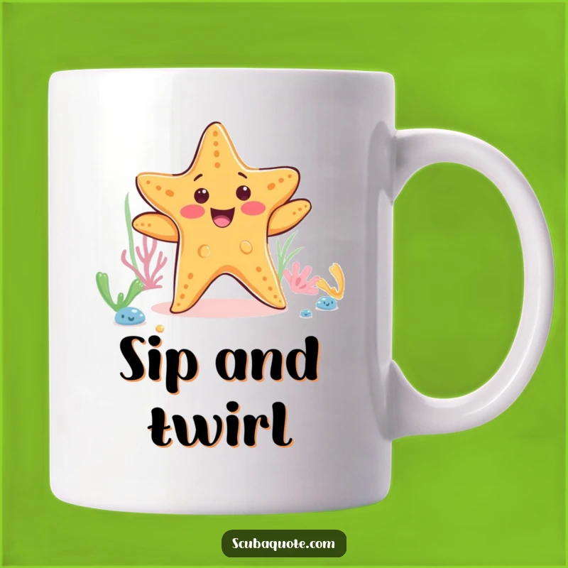 Funny Starfish Dance Mug: Hilarious Ocean Lover's Gift for Happy Vibes