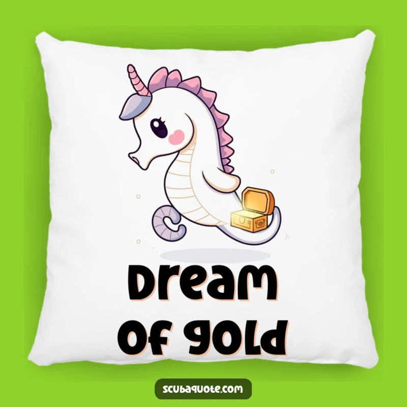Funny Seahorse Treasure Pillow: Rest Your Head on Adventure