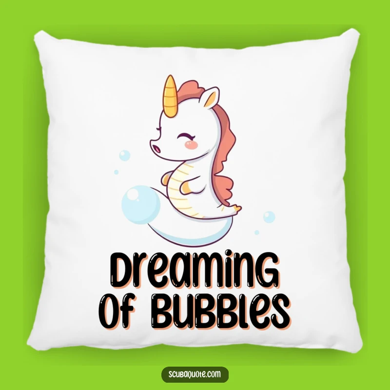 Funny Seahorse Bubble Nap Pillow: Comfy & Hilarious Ocean Cushion for Cozy Giggles