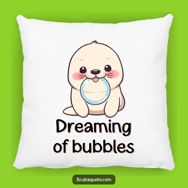 Funny Seal Pup Bubble Pillow: Cozy & Hilarious Decor for Animal Lovers Gift