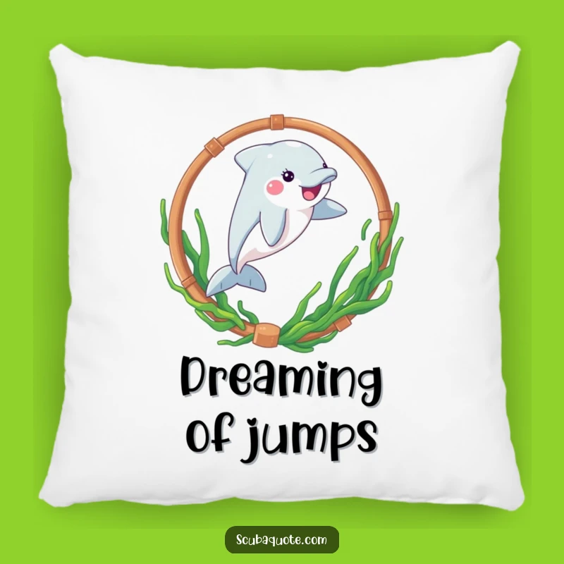 Funny Dolphin Hoop Leap Pillow - Soft & Playful Comfort