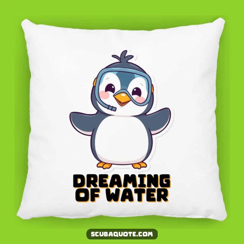 Funny Penguin Snorkel Pillow: Comfy Arctic Buddy, Soft Funny Gift Accent