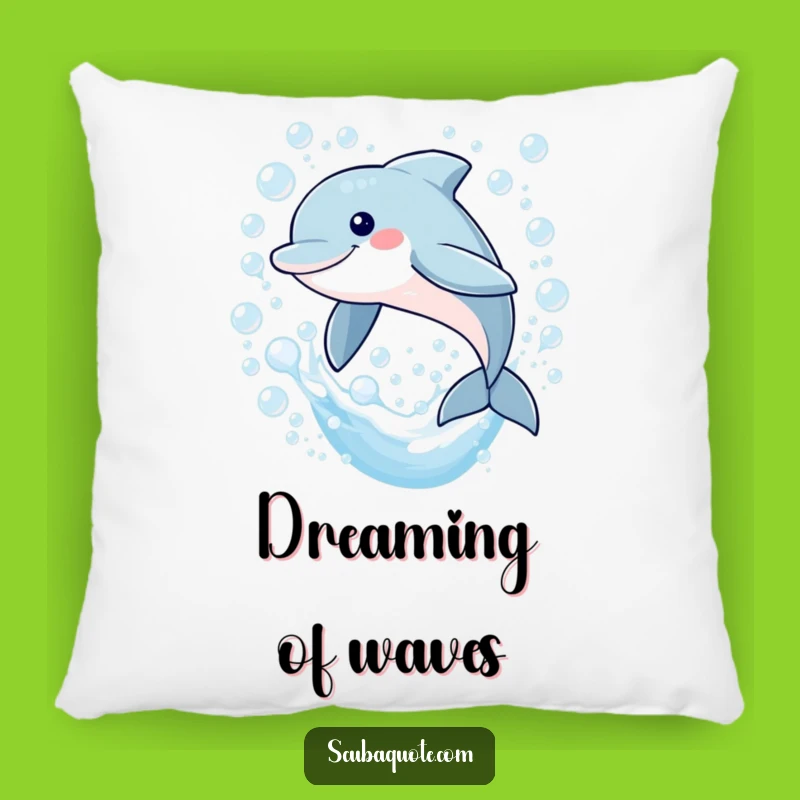 Funny Dolphin Bubble Pillow: Comfy Ocean Friend, Soft Funny Gift Accent