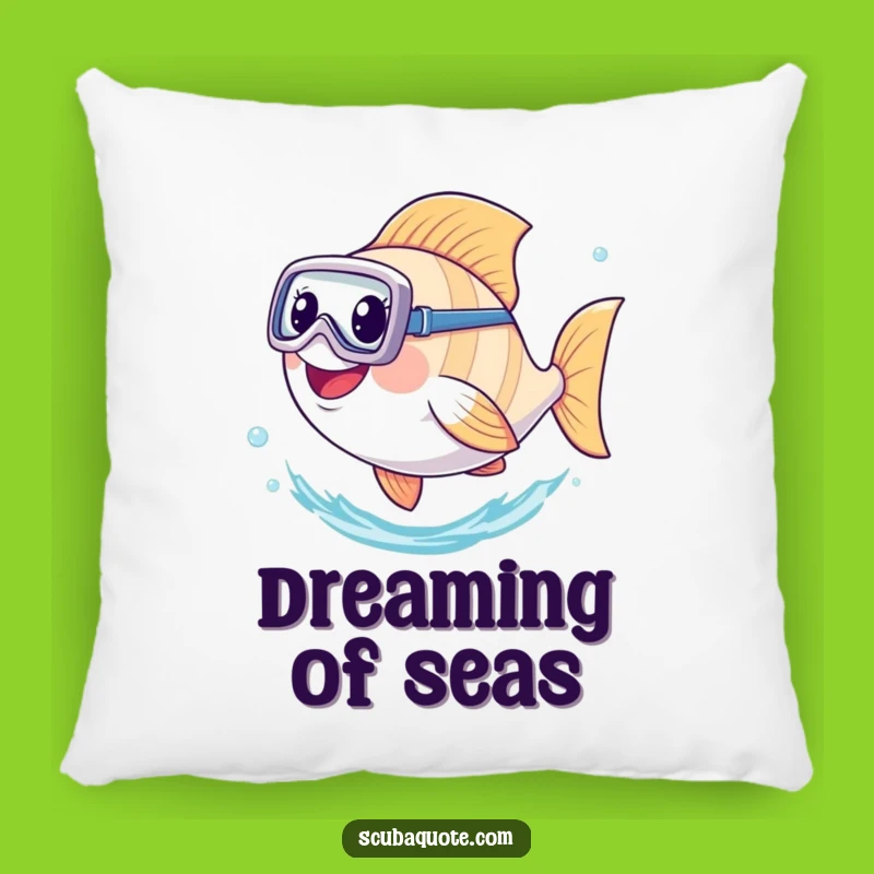 Funny Diving Fish Pillow: Happy Swimmer's Cozy Underwater Companion