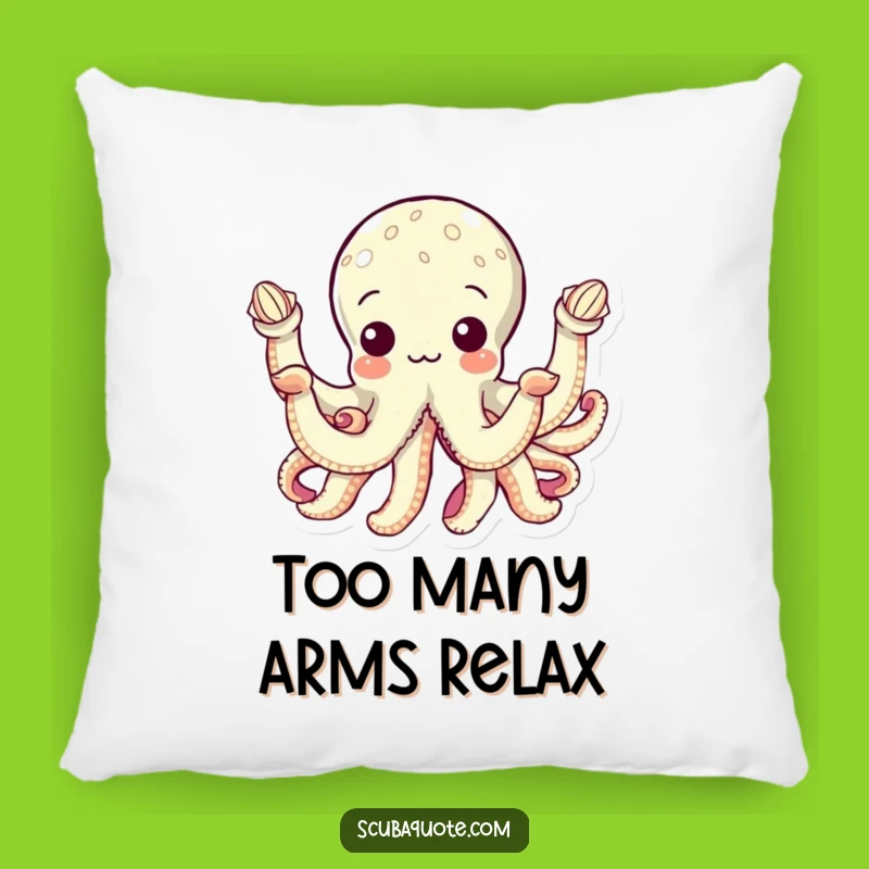Funny Octopus Seashell Pillow: Comfy Ocean Collector, Soft Funny Gift Accent