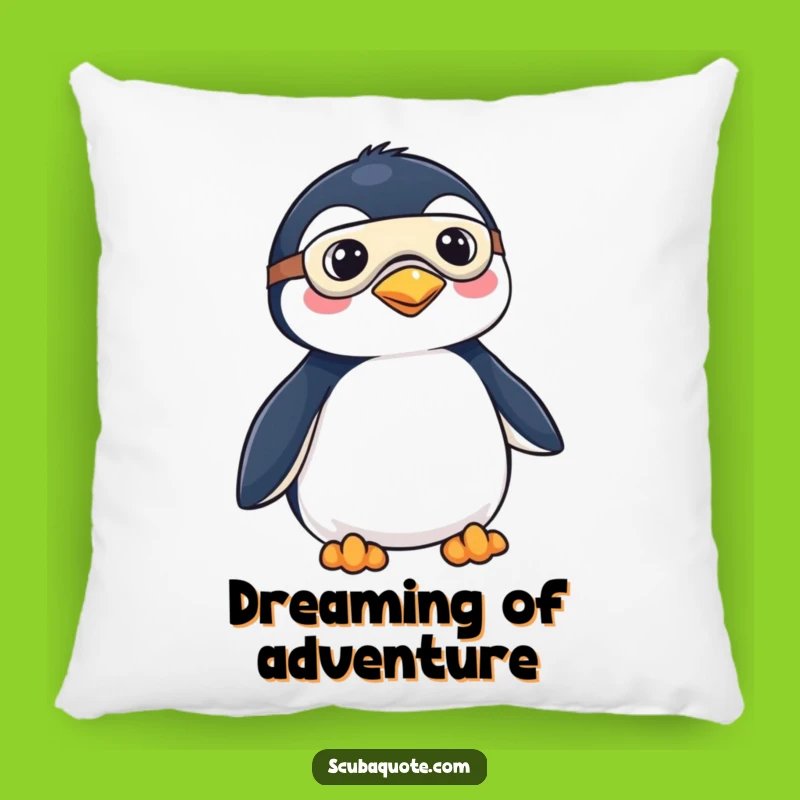 Funny Penguin Explorer Pillow - Cozy Cushion for Adventurous Dreams