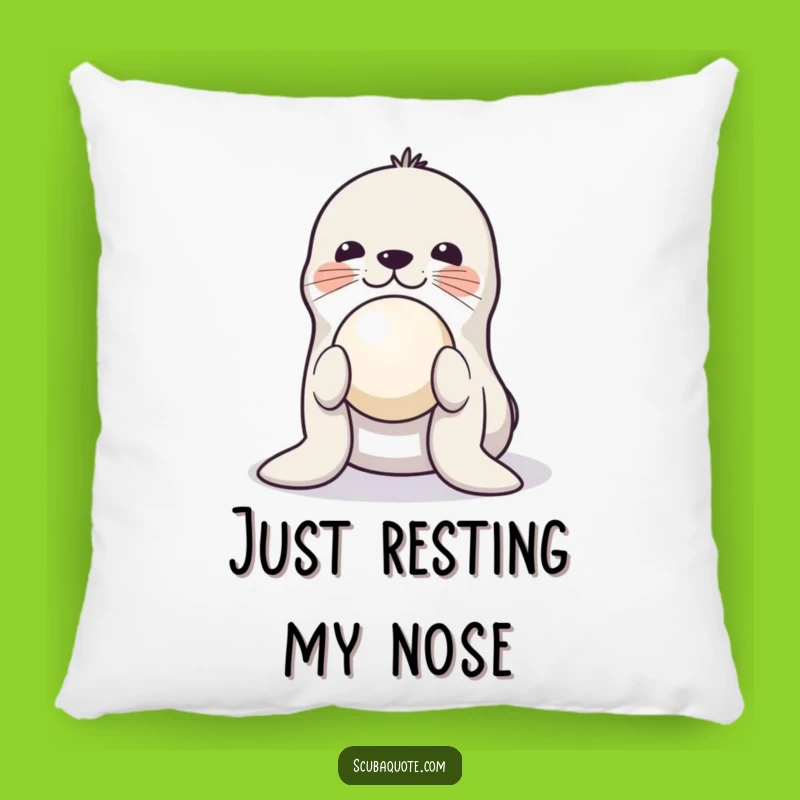 Funny Playful Seal Pillow - Soft Balancing Ball Cushion, Cozy Humorous Animal Gift