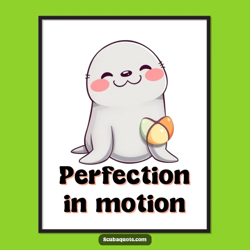 Funny Giggling Seal Digital Art - Hilarious Printable Wall Decor