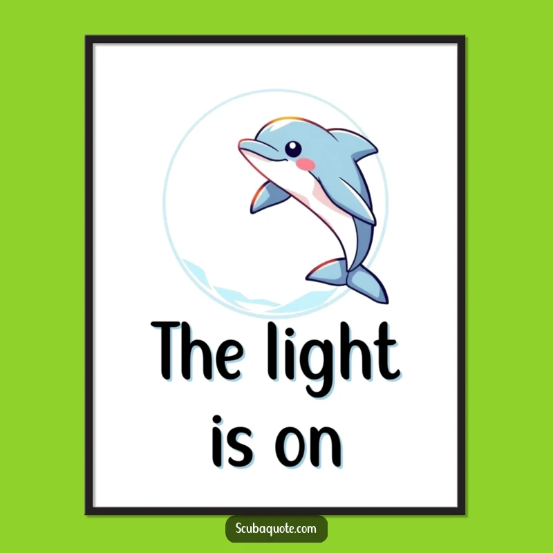 Funny Dolphin Leap Digital Art Print: Instant Ocean Joy for Your Walls