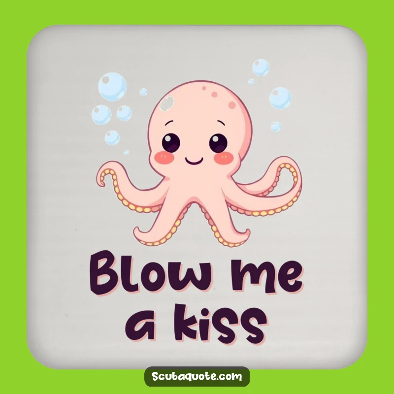 Funny Octopus Bubbles Coaster Set - Protect Surfaces Playfully