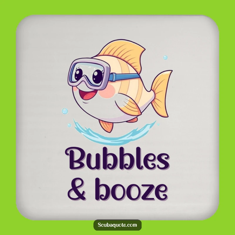 Funny Diving Fish Coaster: Happy Swimmer's Aquatic Drink Protector