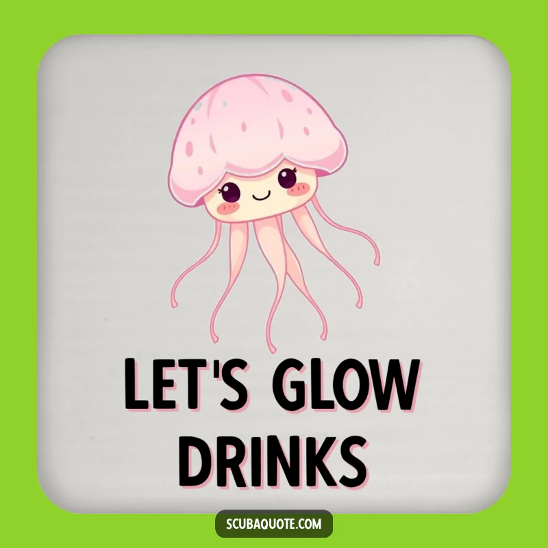 Funny Jellyfish Coaster: Serene Glow Protection for Your Table