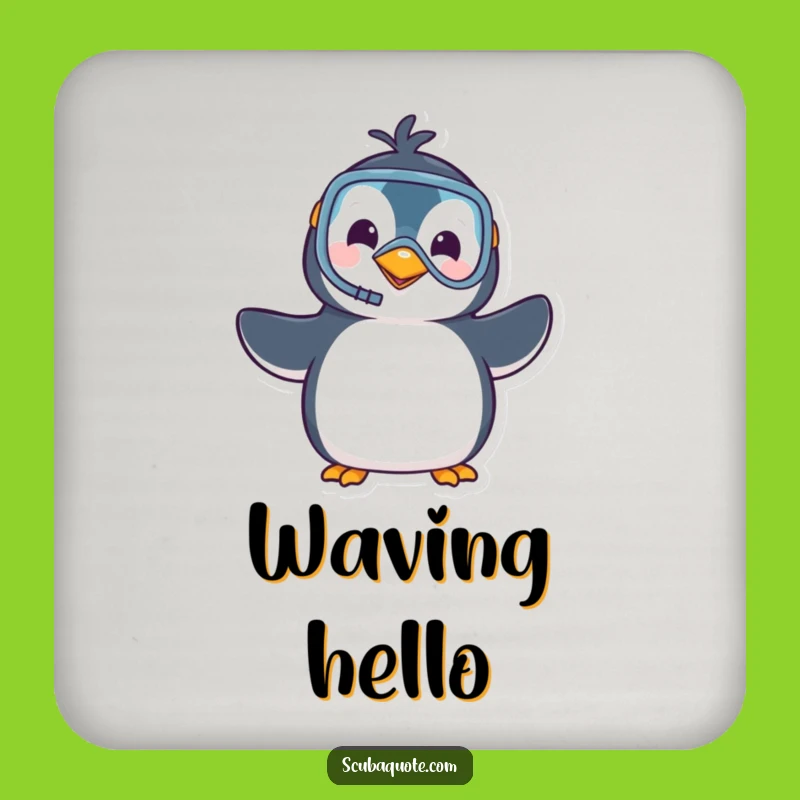 Funny Penguin Snorkel Coaster: Arctic Pal's Protection, Chic Funny Gift