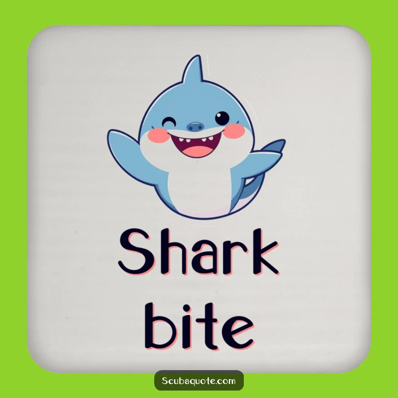Funny Shark Wave Drink Coaster: Protect Surfaces with Ocean Giggles