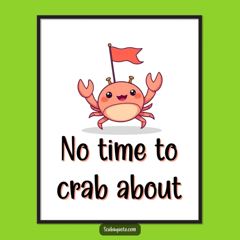 Cheery Free Printable Wall Art: Happy Crab Ambassador, Whimsical Downloadable Art!