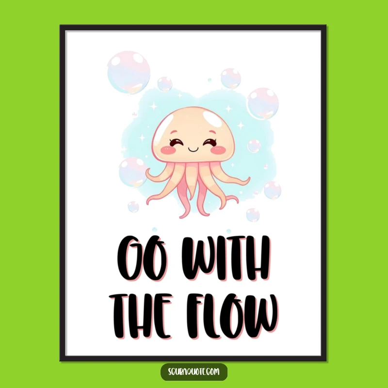 Free Printable Jellyfish Wall Art: Giggling Humorous Downloadable Decor for Aquatic Fun
