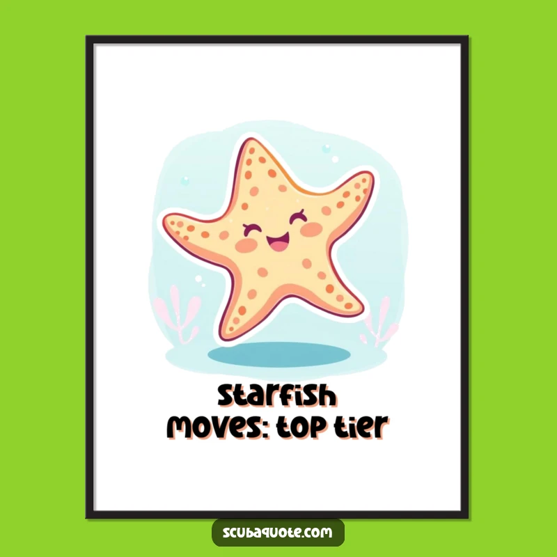 Free Printable Starfish Wall Art: Cheerful Humorous Downloadable Decor for Aquatic Vibes