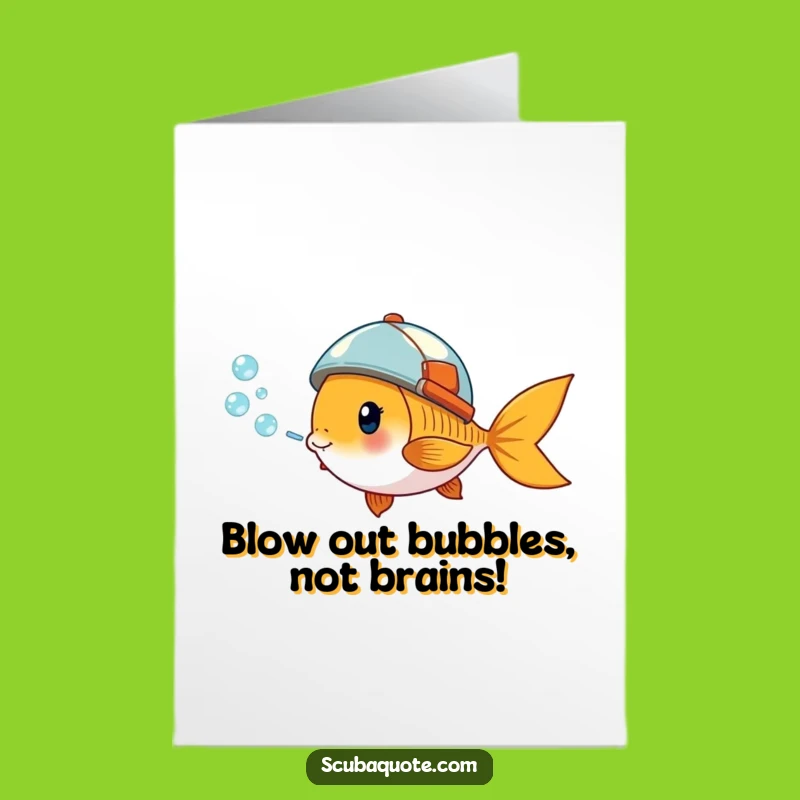 Free Printable Birthday Card: Giddy Goldfish Bubbles for a Fun Celebration