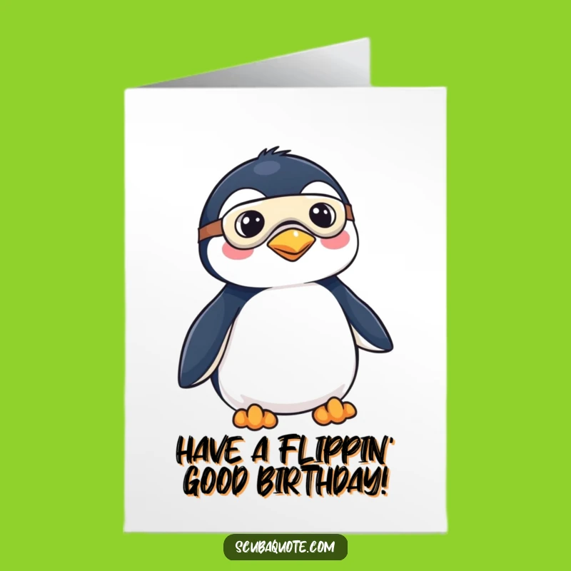 Free Printable Birthday Card: Penguin Explorer's Adventure, Fun Downloadable Gift