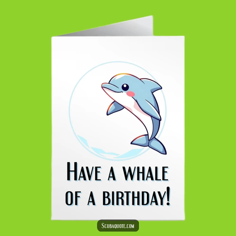 Funny Free Printable Birthday Card: Dolphin Leap, Joyful Downloadable Gift!