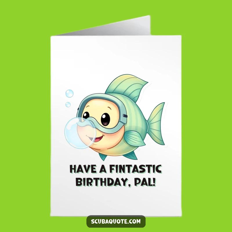 Free Printable Fish Bubble Birthday Card: Dive into Fun with this Funny Downloadable Greeting!