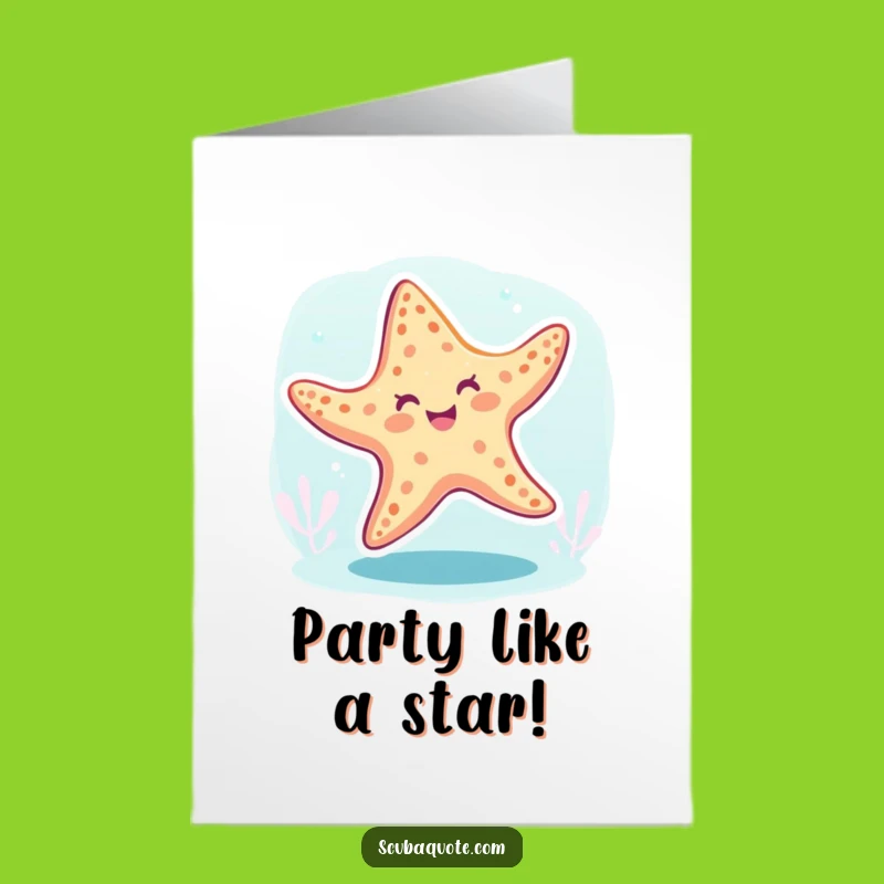 Free Printable Starfish Birthday Card: Joyful DIY Downloadable Gift for a Star Celebration