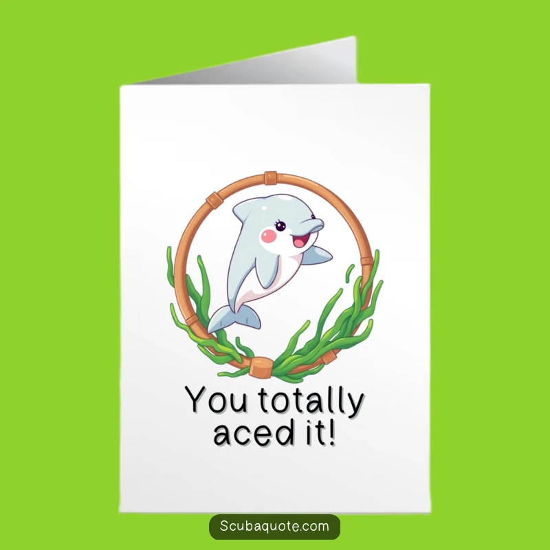 Free Printable Dolphin Congratulations Card: Funny Leap for a Joyful Downloadable