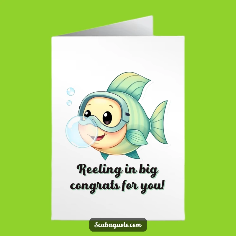 Free Printable Fish Bubble Card: Celebrate Success with this Funny Downloadable Aquatic Greeting!