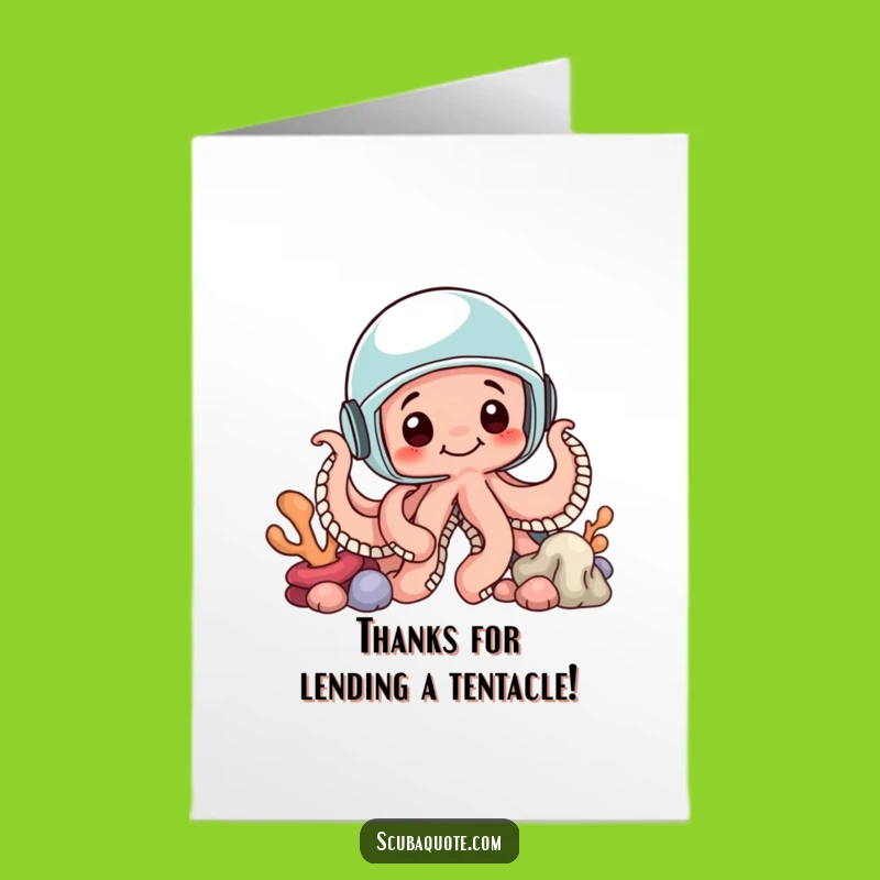 Funny Free Printable Thank You Card: Octopus Says Thanks, Downloadable Gift!