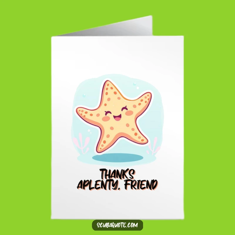 Free Printable Starfish Thank You Card: Cheerful DIY Downloadable Gift for Grateful Moments