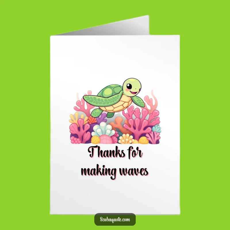 Free Printable Thank You Card: Happy Sea Turtle - A Laughable Downloadable Gift!