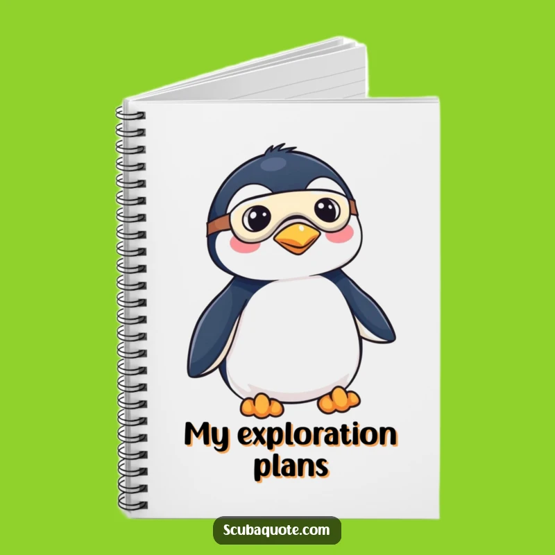 Funny Penguin Explorer Notebook - Journal for Adventurous Thoughts