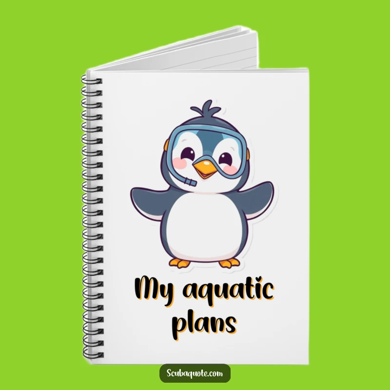 Funny Penguin Snorkel Notebook: Arctic Explorer's Notes, Handy Funny Gift Journal