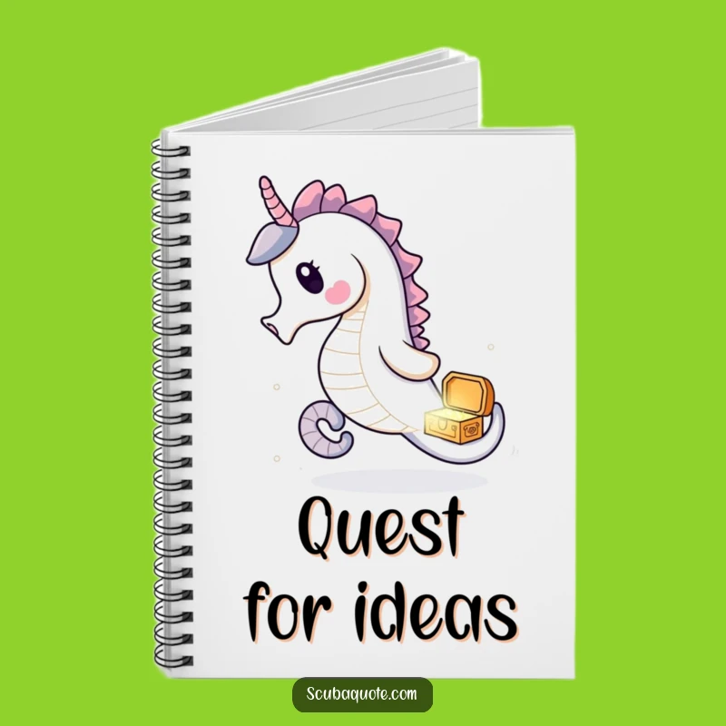 Funny Seahorse Treasure Notebook: Chart Your Adventures and Ideas