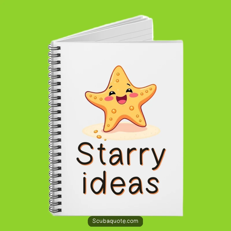 Funny Starfish Notebook: Joyful Wiggler's Beach Adventure Journal