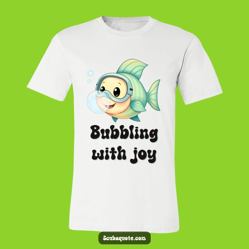 Funny Fish Diving Mask T-Shirt - Cool Aquatic Pal Tee, Great Funny Gift