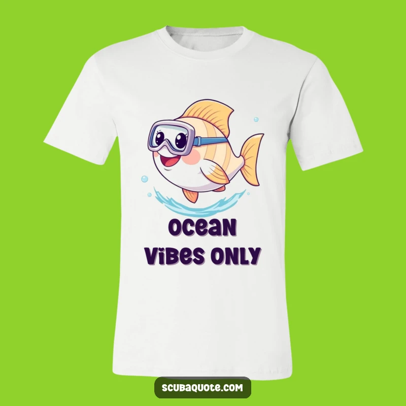Funny Diving Fish T-Shirt: Happy Swimmer's Aquatic Adventure Tee