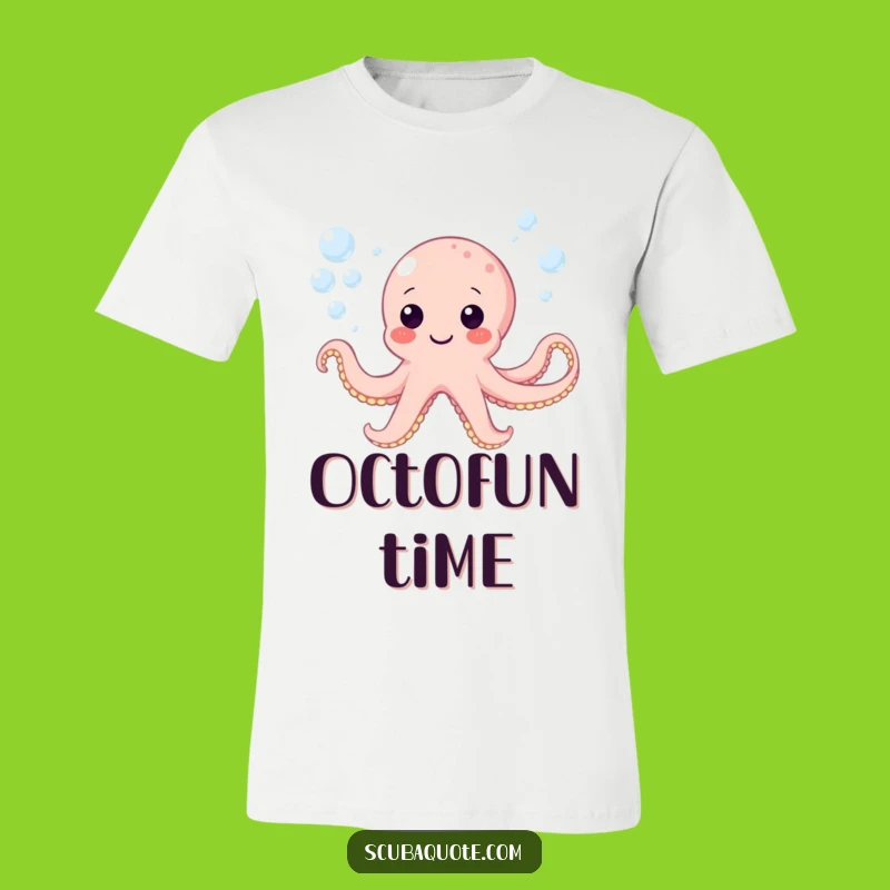 Funny Octopus Bubbles T-Shirt - Go With the Flow Tee