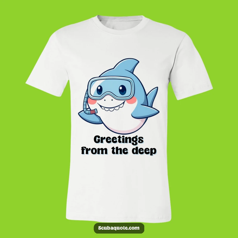 Funny Snorkeler Shark T-Shirt: Wear Your Friendly Dive Master Look
