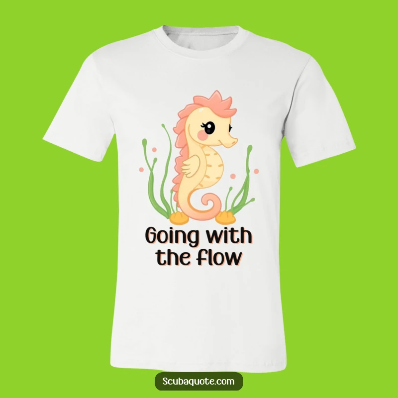 Funny Happy Seahorse T-Shirt - Graceful Ocean Swimmer Tee, Perfect Humorous Gift