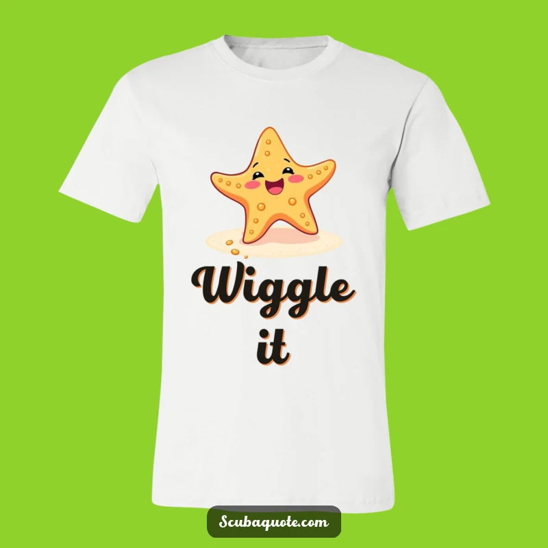 Funny Starfish T-Shirt: Joyful Wiggler's Beach Life Tee